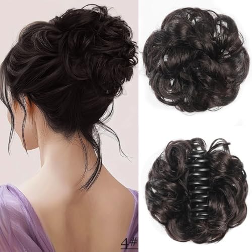 Haarteile und Extensions mit natürlichem Look, Messy Bun Synthetisches Haarteil - Lockige Brauthaartasche for Frauen - Voluminöser & stylischer Look,Clip-In-Pferdeschwanz-Extensions aus Echthaar(Blac Haarteile und Extensions mit natürlichem Look, Messy Bun Synthetisches Haarteil - Lockige Brauthaartasche for Frauen - Voluminöser & stylischer Look,Clip-In-Pferdeschwanz-Extensions aus Echthaar(Blac von Glamour Haven