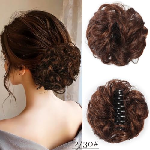 Haarteile und Extensions mit natürlichem Look, Messy Bun Synthetisches Haarteil - Lockige Brauthaartasche for Frauen - Voluminöser & stylischer Look,Clip-In-Pferdeschwanz-Extensions aus Echthaar(Brow Haarteile und Extensions mit natürlichem Look, Messy Bun Synthetisches Haarteil - Lockige Brauthaartasche for Frauen - Voluminöser & stylischer Look,Clip-In-Pferdeschwanz-Extensions aus Echthaar(Brow von Glamour Haven