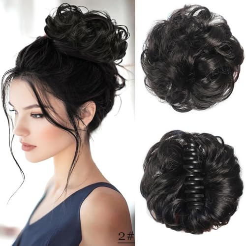 Haarteile und Extensions mit natürlichem Look, Messy Bun Synthetisches Haarteil - Lockige Brauthaartasche for Frauen - Voluminöser & stylischer Look,Clip-In-Pferdeschwanz-Extensions aus Echthaar(Dark Haarteile und Extensions mit natürlichem Look, Messy Bun Synthetisches Haarteil - Lockige Brauthaartasche for Frauen - Voluminöser & stylischer Look,Clip-In-Pferdeschwanz-Extensions aus Echthaar(Dark von Glamour Haven