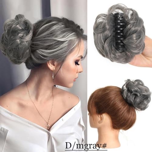 Haarteile und Extensions mit natürlichem Look, Messy Bun Synthetisches Haarteil - Lockige Brauthaartasche for Frauen - Voluminöser & stylischer Look,Clip-In-Pferdeschwanz-Extensions aus Echthaar(Dark Haarteile und Extensions mit natürlichem Look, Messy Bun Synthetisches Haarteil - Lockige Brauthaartasche for Frauen - Voluminöser & stylischer Look,Clip-In-Pferdeschwanz-Extensions aus Echthaar(Dark von Glamour Haven