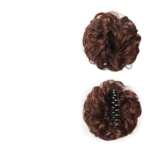Haarteile und Extensions mit natürlichem Look, Messy Bun Synthetisches Haarteil - Lockige Brauthaartasche for Frauen - Voluminöser & stylischer Look,Clip-In-Pferdeschwanz-Extensions aus Echthaar(Ligh von Solunovia