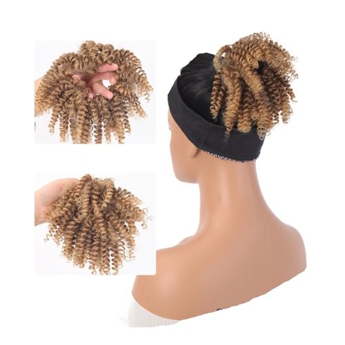 Haarteile und Extensions mit natürlichem Look, Schwarzer Locken-Haarring mit Schraubverschluss for Damen – kleiner gelockter Pferdeschwanz-Haarknoten,Clip-In-Pferdeschwanz-Extensions aus Echthaar(Bro Haarteile und Extensions mit natürlichem Look, Schwarzer Locken-Haarring mit Schraubverschluss for Damen – kleiner gelockter Pferdeschwanz-Haarknoten,Clip-In-Pferdeschwanz-Extensions aus Echthaar(Bro von Glamour Haven