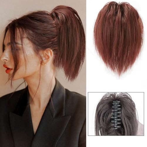 Haarteile und Extensions mit natürlichem Look, Synthetischer, unordentlicher, lockiger Haarknoten mit Pferdeschwanz – Clip-in-Chignon-Haarverlängerungen for Frauen,Clip-In-Pferdeschwanz-Extensions au Haarteile und Extensions mit natürlichem Look, Synthetischer, unordentlicher, lockiger Haarknoten mit Pferdeschwanz – Clip-in-Chignon-Haarverlängerungen for Frauen,Clip-In-Pferdeschwanz-Extensions au von Glamour Haven