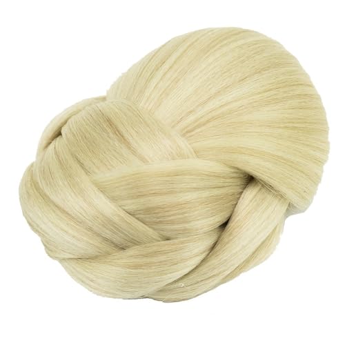 Haarteile und Extensions mit natürlichem Look, Synthetischer geflochtener Chignon-Clip for Damen, im Donut-Stil mit Abdeckung for künstliches Haar,Clip-In-Pferdeschwanz-Extensions aus Echthaar(Gold) Haarteile und Extensions mit natürlichem Look, Synthetischer geflochtener Chignon-Clip for Damen, im Donut-Stil mit Abdeckung for künstliches Haar,Clip-In-Pferdeschwanz-Extensions aus Echthaar(Gold) von Glamour Haven