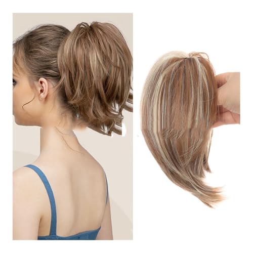 Haarteile und Extensions mit natürlichem Look, Voluminöses hitzebeständiges Haar-Accessoire for Damen in Form eines Dutts und eines Pferdeschwanzes,Clip-In-Pferdeschwanz-Extensions aus Echthaar(Brown Haarteile und Extensions mit natürlichem Look, Voluminöses hitzebeständiges Haar-Accessoire for Damen in Form eines Dutts und eines Pferdeschwanzes,Clip-In-Pferdeschwanz-Extensions aus Echthaar(Brown von Glamour Haven