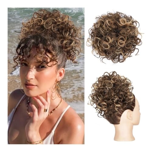 Haarteile und Extensions mit natürlichem Look, Weicher, unordentlicher Clip-in-Haarknoten – lockiges Hochsteckfrisurstück for Frauen,Clip-In-Pferdeschwanz-Extensions aus Echthaar(Honey Blonde with Br Haarteile und Extensions mit natürlichem Look, Weicher, unordentlicher Clip-in-Haarknoten – lockiges Hochsteckfrisurstück for Frauen,Clip-In-Pferdeschwanz-Extensions aus Echthaar(Honey Blonde with Br von Glamour Haven