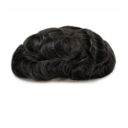 Männer mit perücke. Basis Langlebige Bleach Einzelknoten Männer Perücke Echthaar Haaransatz Toupet Prothese Spitze & Pu Männliche Perücke Haar System Einheit Du musst doch mehr sein, jeden tag(20% gra von Solunovia