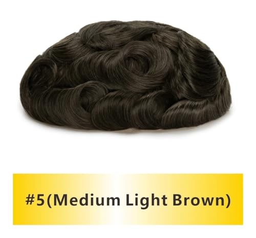 Männer mit perücke. Basis Langlebige Bleach Einzelknoten Männer Perücke Echthaar Haaransatz Toupet Prothese Spitze & Pu Männliche Perücke Haar System Einheit Du musst doch mehr sein, jeden tag(Medium von Solunovia