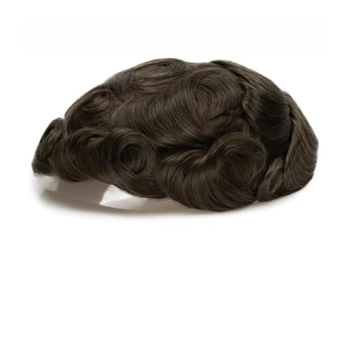 Männer mit perücke. Basis Langlebige Bleach Einzelknoten Männer Perücke Echthaar Haaransatz Toupet Prothese Spitze & Pu Männliche Perücke Haar System Einheit Du musst doch mehr sein, jeden tag(Light B von Solunovia