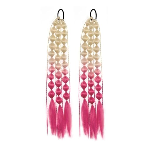 Natürlich aussehende Pferdeschwanzverlängerung, 1pc Laterne Bubble Pferdeschwanz Verlängerung 20 Zoll Bubble Pferdeschwanz Twisted Braid mit Gummiband for Frauen, Dicke und natürlich aussehende Haarv von Glamour Haven