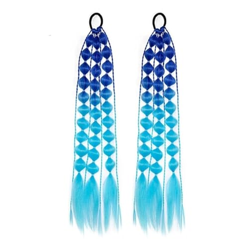 Natürlich aussehende Pferdeschwanzverlängerung, 1pc Laterne Bubble Pferdeschwanz Verlängerung 20 Zoll Bubble Pferdeschwanz Twisted Braid mit Gummiband for Frauen, Dicke und natürlich aussehende Haarv von Glamour Haven