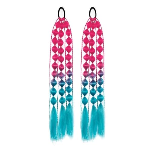 Natürlich aussehende Pferdeschwanzverlängerung, 1pc Laterne Bubble Pferdeschwanz Verlängerung 20 Zoll Bubble Pferdeschwanz Twisted Braid mit Gummiband for Frauen, Dicke und natürlich aussehende Haarv von Glamour Haven