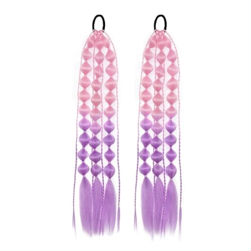 Natürlich aussehende Pferdeschwanzverlängerung, 1pc Laterne Bubble Pferdeschwanz Verlängerung 20 Zoll Bubble Pferdeschwanz Twisted Braid mit Gummiband for Frauen, Dicke und natürlich aussehende Haarv von Glamour Haven