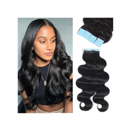 Tape-in-Haarverlängerungen Unsichtbare doppelseitige Haarverlängerungen for Frauen, gewellte, lockige Perücken Unsichtbare Tape-Ins für natürliches Aussehen und(22 inch) von Glamour Haven