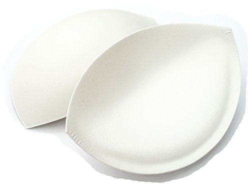 BH-Körbchen zum Einnähen – leicht gepolstert – Körbchengröße A bis E schwarz (Elfenbein, E) von Glamour Secrets