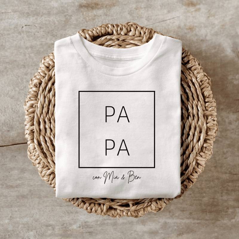 Papa T-Shirt| Personalisiert Mit Namen| Geschenk| Vatertag| Geburtstag| Geburt| Kinder| Grafisch| Set-Möglichkeit von GlamourDesignDE