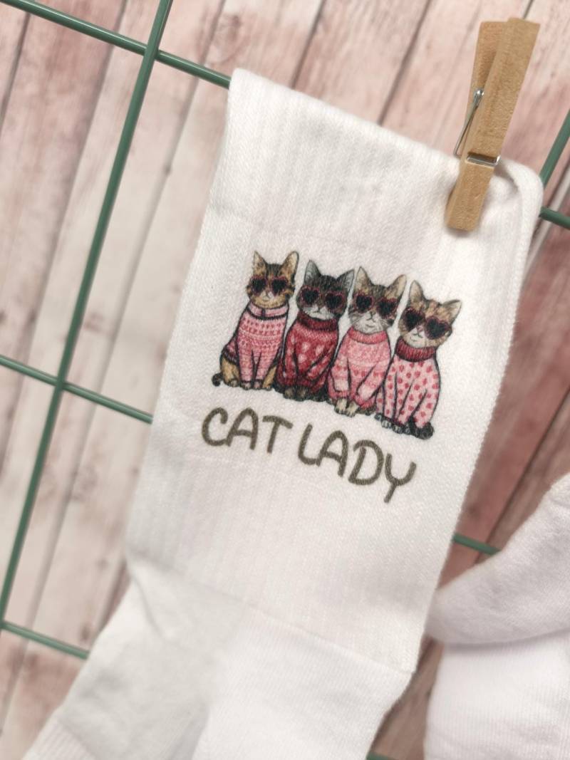 statementsocken Mit Bio-Baumwolle , Für Die Katzenmama statementsocken Mit Bio-Baumwolle , Für Die Katzenmama von GlamourGremma