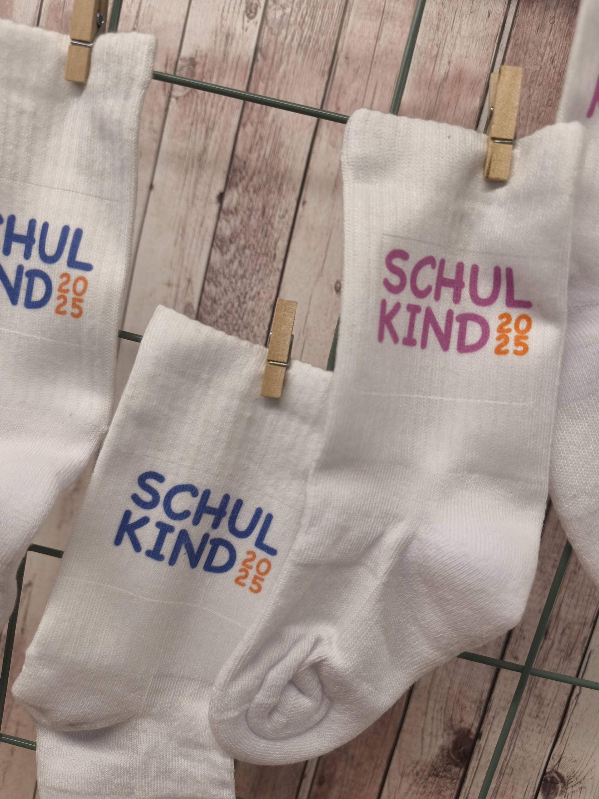 statementsocken Mit Bio-Baumwolle Zur Einschulung Schulkind Socken von GlamourGremma