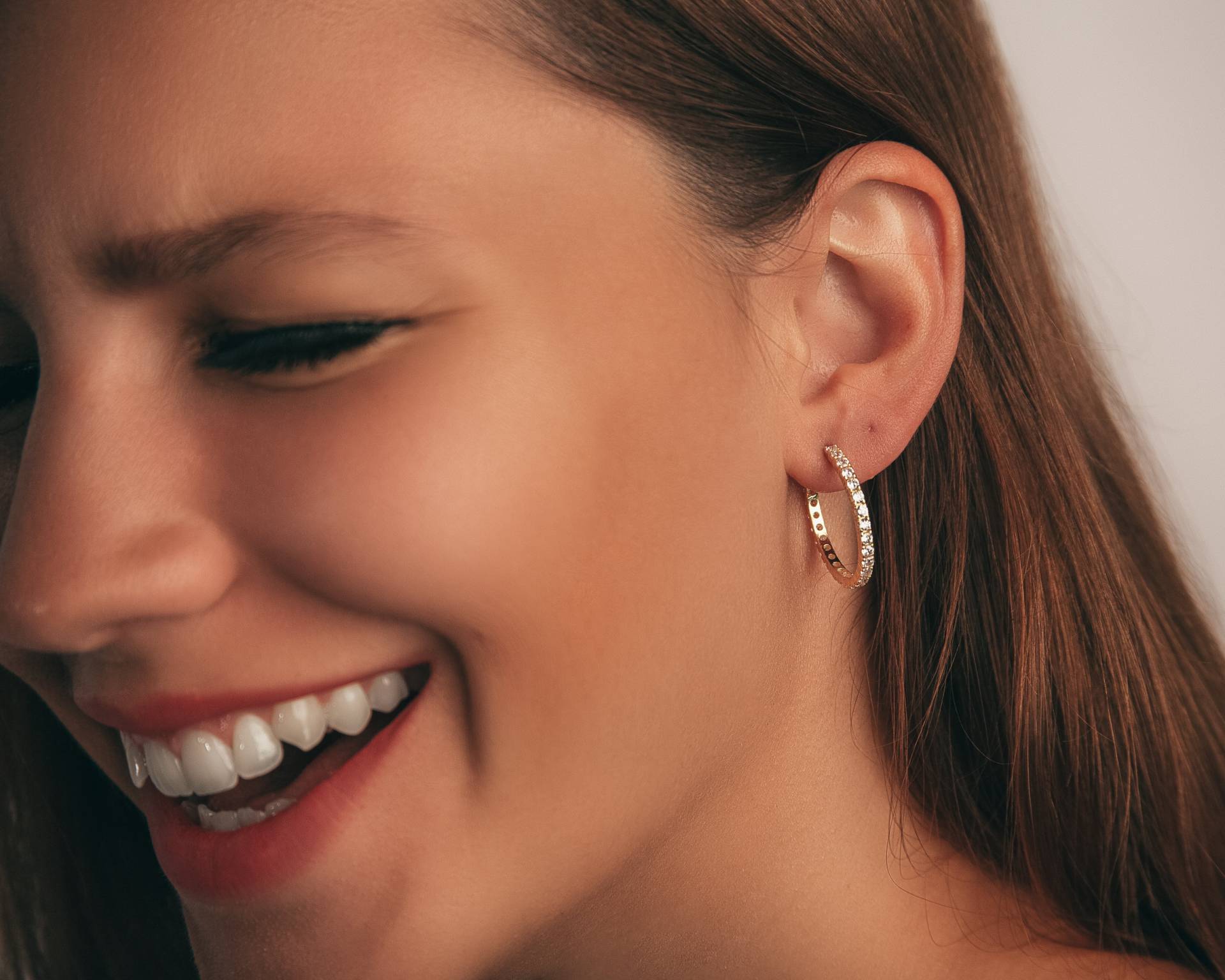 Kleine Hoop-Ohrringe - Frauen Hoop Ohrring Gold Schmuck Ohrläppchen Ohrringe Vermeil Für Mädchen von GlamourJewelryHouse