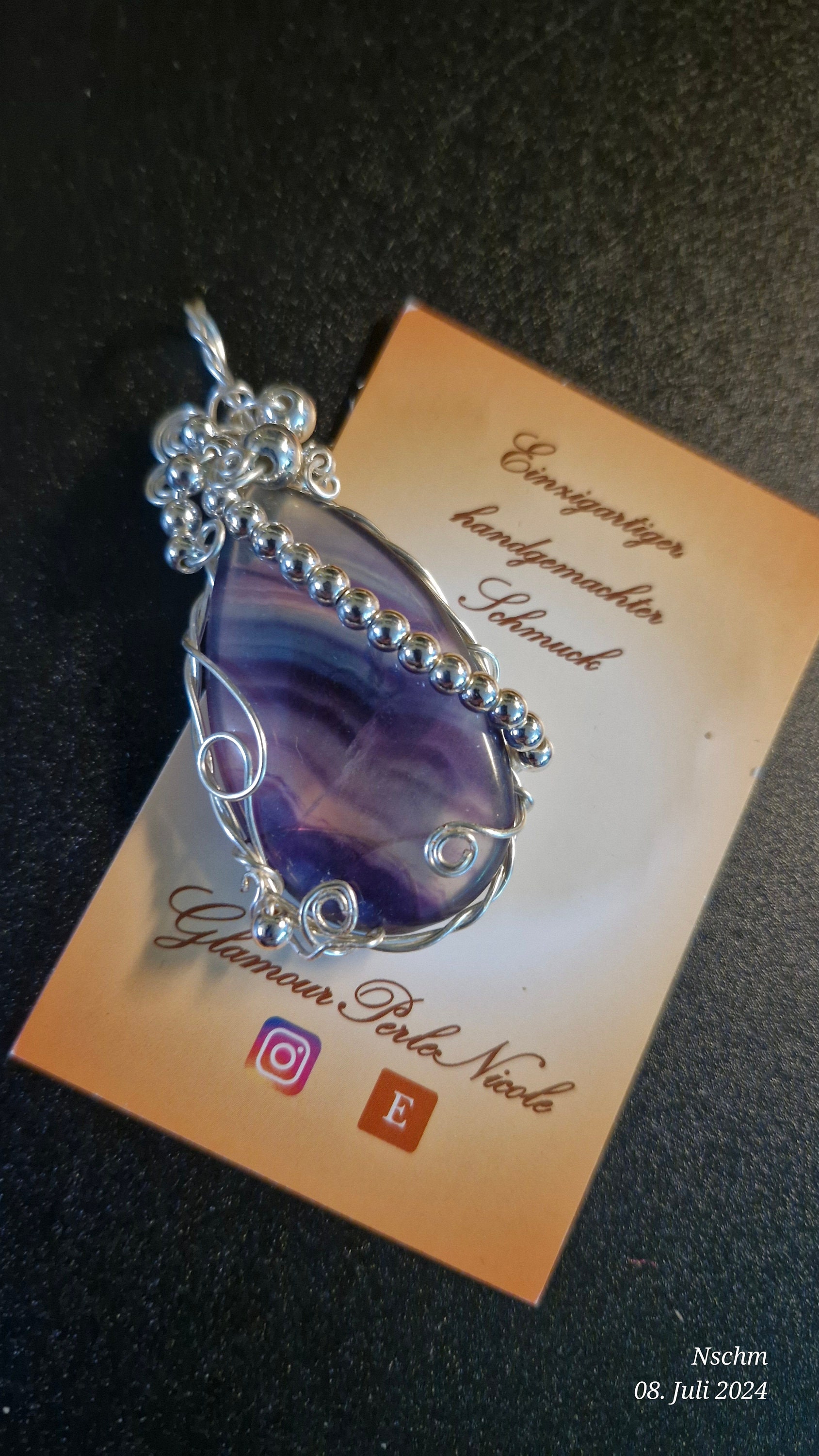Flourit Kristall, Hell Lila, Rosa, Blau Anhänger Halskette Silberdraht Gewickelt Edelstein Handgemachter Schmuck Geschenk Kristall Flourit Kristall, Hell Lila, Rosa, Blau Anhänger Halskette Silberdraht Gewickelt Edelstein Handgemachter Schmuck Geschenk Kristall von GlamourPerleNicole