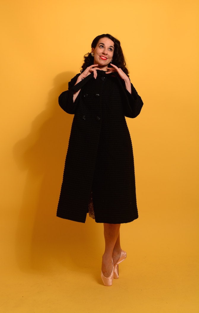 1960Er Jahre Lilli Ann - Tisse Eine Paris Schaukel Mantel 60Er Schwarz Strukturierte Vintage Strass Knöpfe von GlamourlandVintage