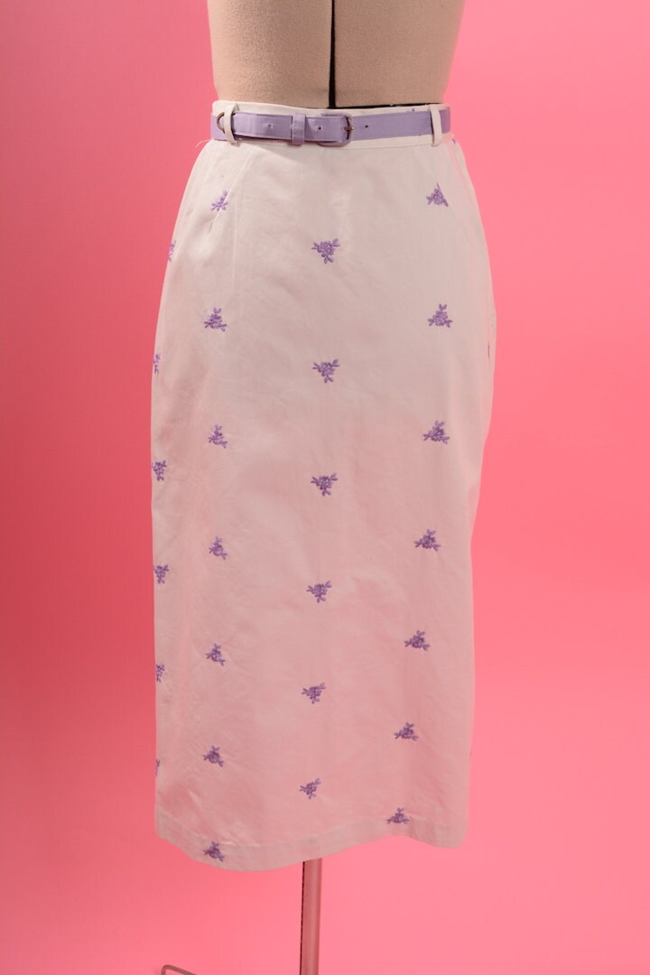 Lavendel Und Weiß Wackeln Rock Von "Bobbie Brooks" 1950 Vintage Sommer von GlamourlandVintage