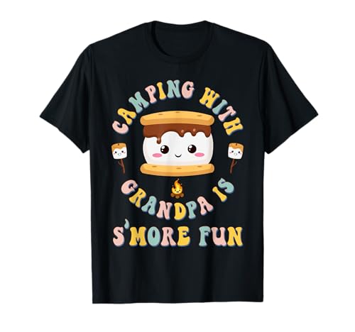 Kinder campen mit Opa Macht mehr Spaß, Mädchen Camping in Smores T-Shirt von Glamping Campfire Family Camping Gifts CLICK HERE