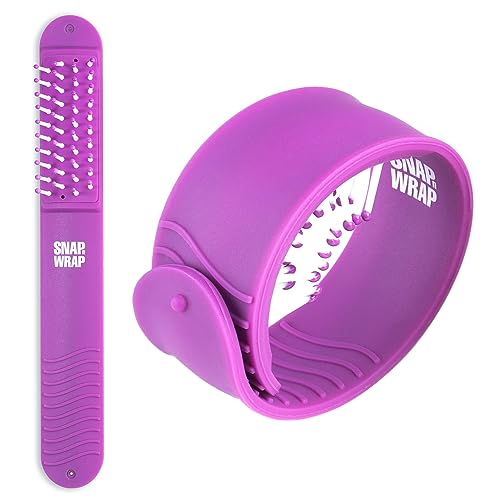 Glamza Snap N Wrap 2-in-1 Haarknoten und Bürste für nasses und trockenes Haar, geeignet für Frauen, Mädchen und Kinder, klein und tragbar, ideal für Reisen, Rosa von Glamza