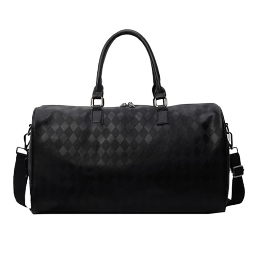 Fitnesstasche Mit Großem Fassungsvermögen PU Leder Gepäcktasche Reisetasche Übernachtungstasche Wochenendtasche Modische Sporttasche Für Den Alltag von Glanhbnol