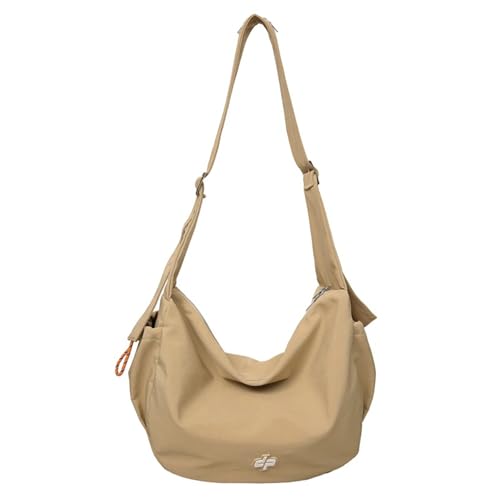 Geräumige Nylon Umhängetasche Für Arbeit Und Freizeit. Stilvolle Schlichte Unisex Schulbüchertasche In Einfarbiger Größe. Große Umhängetasche von Glanhbnol