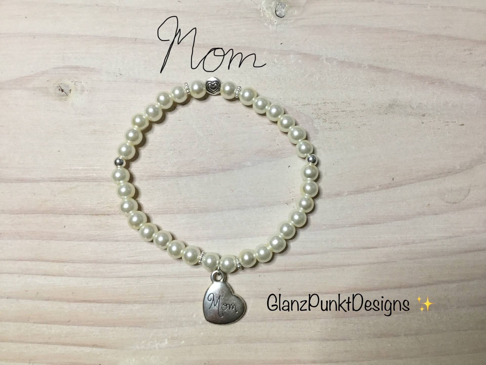 Armband Mom Perle Muttertag Mama Armband Mom Perle Muttertag Mama von GlanzPunktDesigns