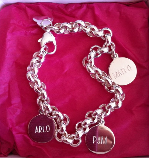 Bettelarmband, Namensarmband, Silber Mit Gravur Bettelarmband, Namensarmband, Silber Mit Gravur von Glanzreich