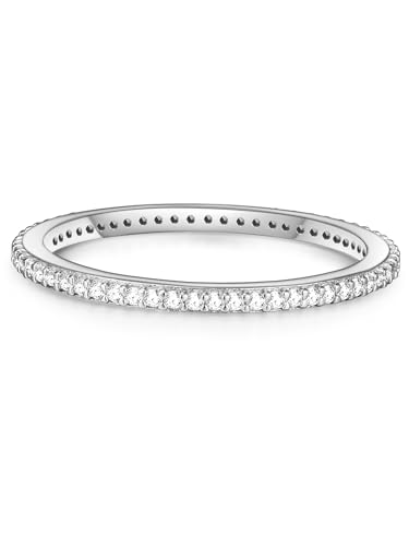Glanzstücke München Damen-Ring Sterling Silber Zirkonia weiß - Memory Ring Stapel-Ring filigran von GLANZSTÜCKE MÜNCHEN