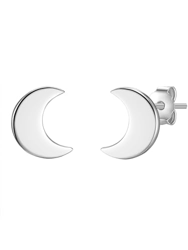 Glanzstücke München Damen-Ohrstecker Mond Sterling Silber - Ohrringe Mond Symbol Ohr-Schmuck Halbmond Frauen Mädchen Teenager von GLANZSTÜCKE MÜNCHEN