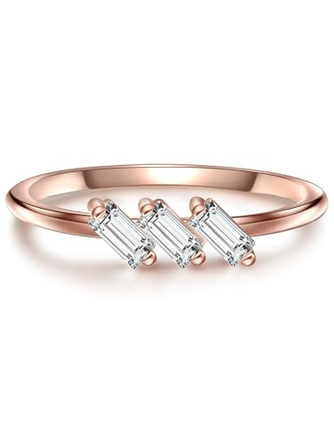 Glanzstücke München Damen-Ring Sterling Silber 925 rosévergoldet mit Anhänger Bergkristall - Edelstein-Ring filigran in Rosegold-Farben von GLANZSTÜCKE MÜNCHEN