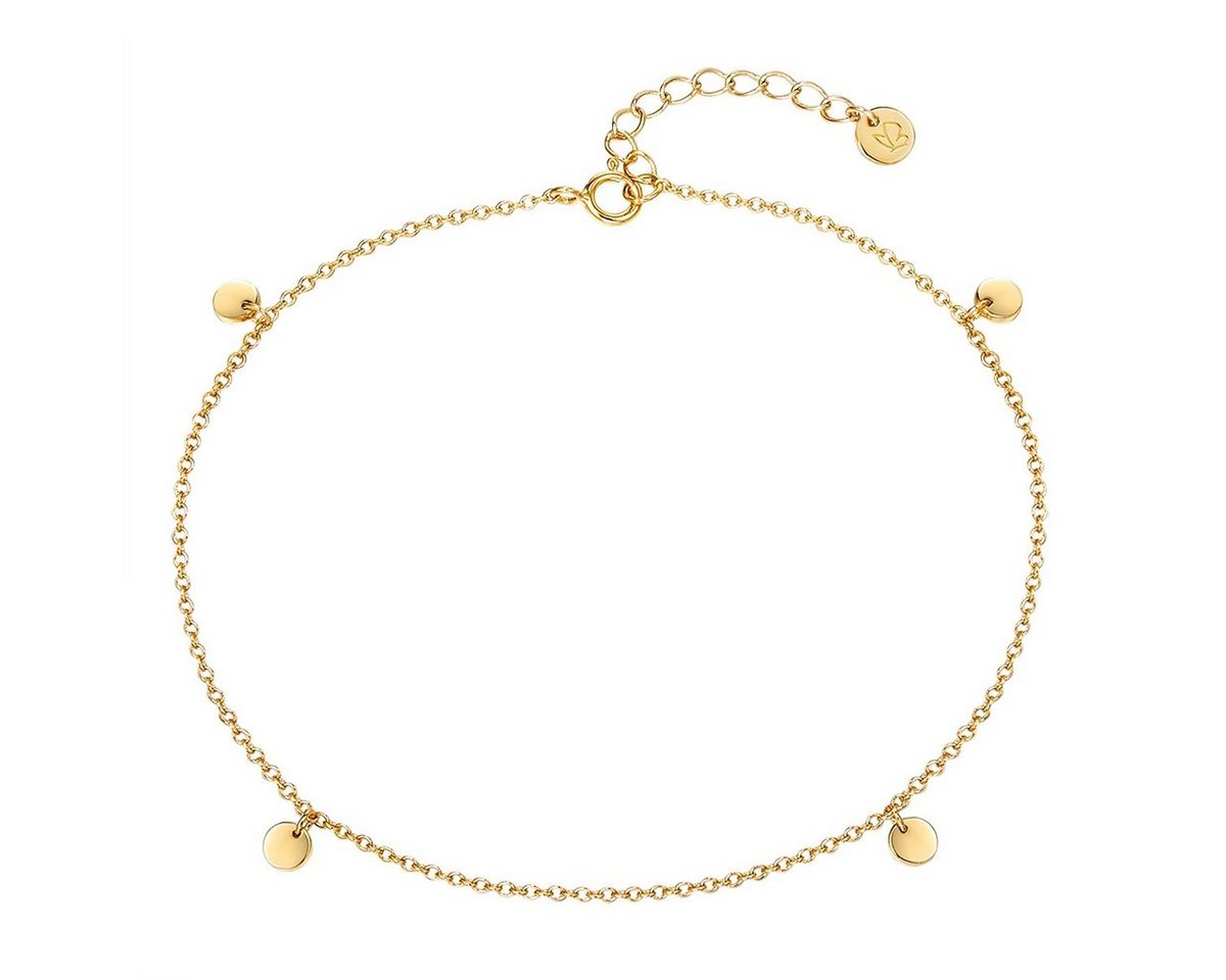Glanzstücke München Fußkette Kreis gelbgold (925), aus Sterling Silber von Glanzstücke München