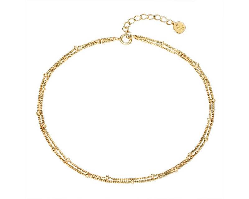 Glanzstücke München Fußkette gelbgold (zweireihig), aus Sterling Silber von Glanzstücke München