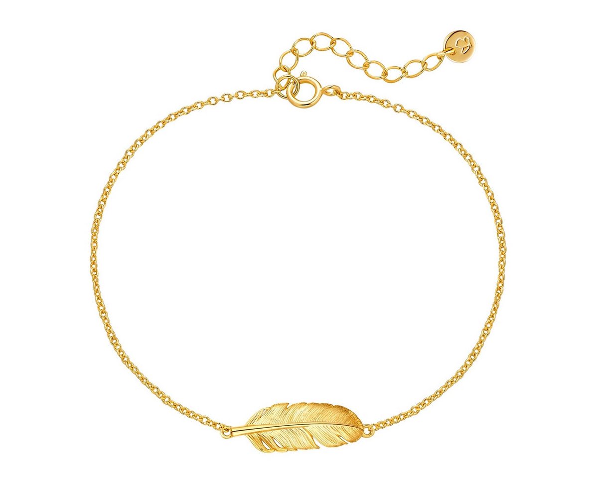 Glanzstücke München Gliederarmband GSM6027 (1-tlg), Feder von Glanzstücke München
