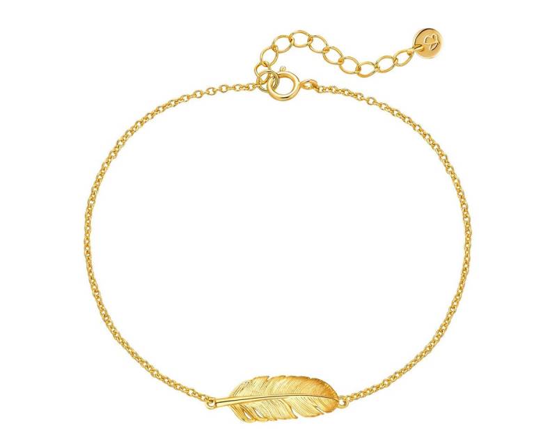 Glanzstücke München Gliederarmband GSM6027 (1-tlg), Feder von Glanzstücke München