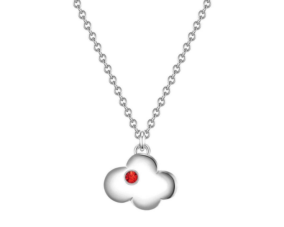 Glanzstücke München Kette mit Anhänger LLL2 (1-tlg), Kette mit Anhänger Sterling Silber Zirkonia rot von Glanzstücke München