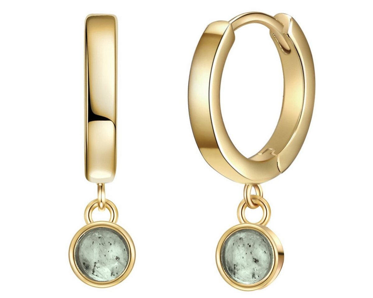 Glanzstücke München Paar Creolen gelbgold, aus Sterling Silber von Glanzstücke München