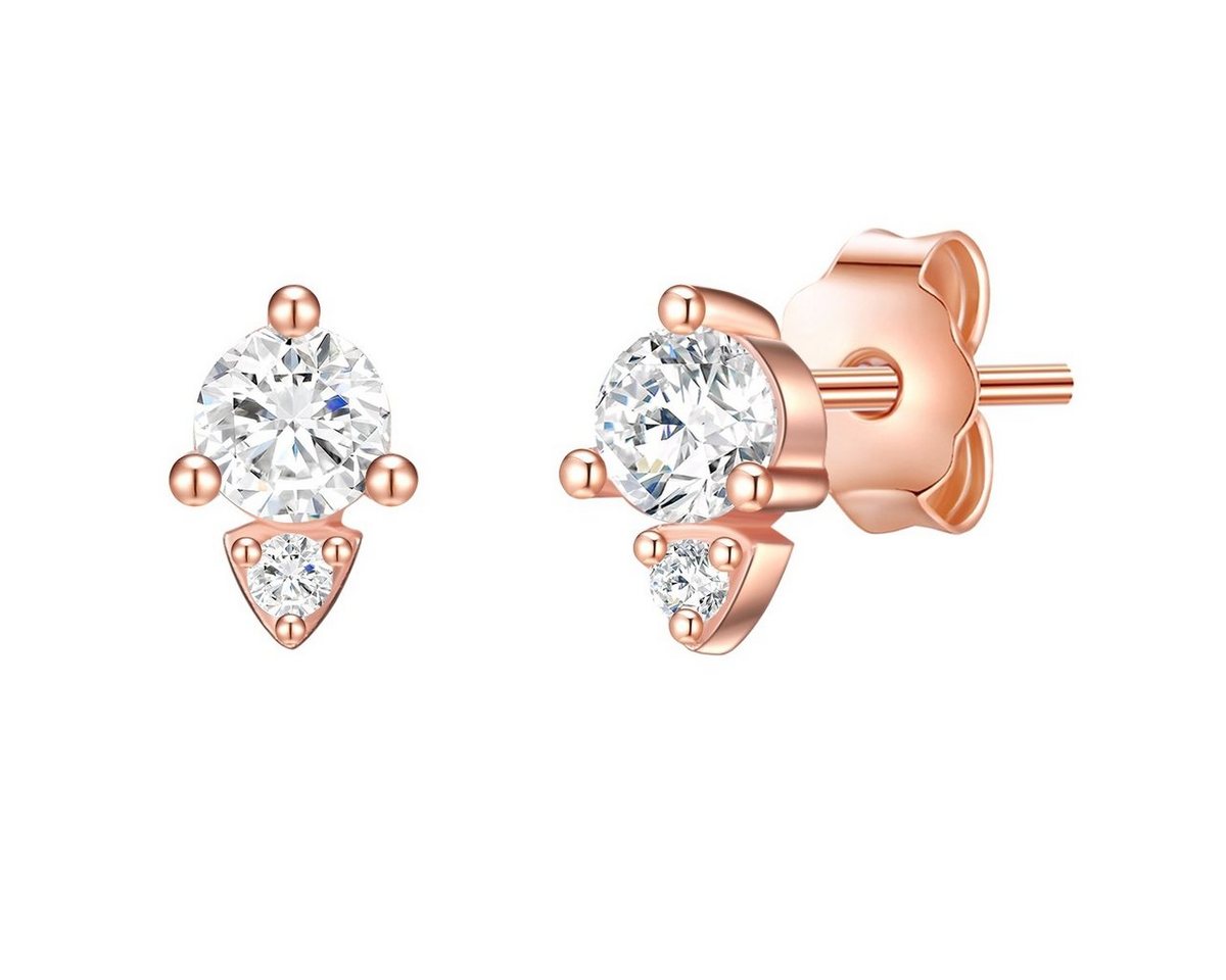 Glanzstücke München Paar Ohrstecker roségold, aus Sterling Silber von Glanzstücke München