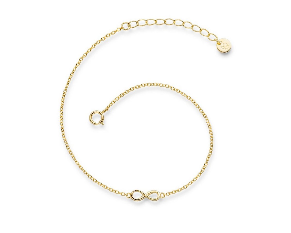 Glanzstücke München Silberarmband Infinity gelbgold, aus Sterling Silber von Glanzstücke München