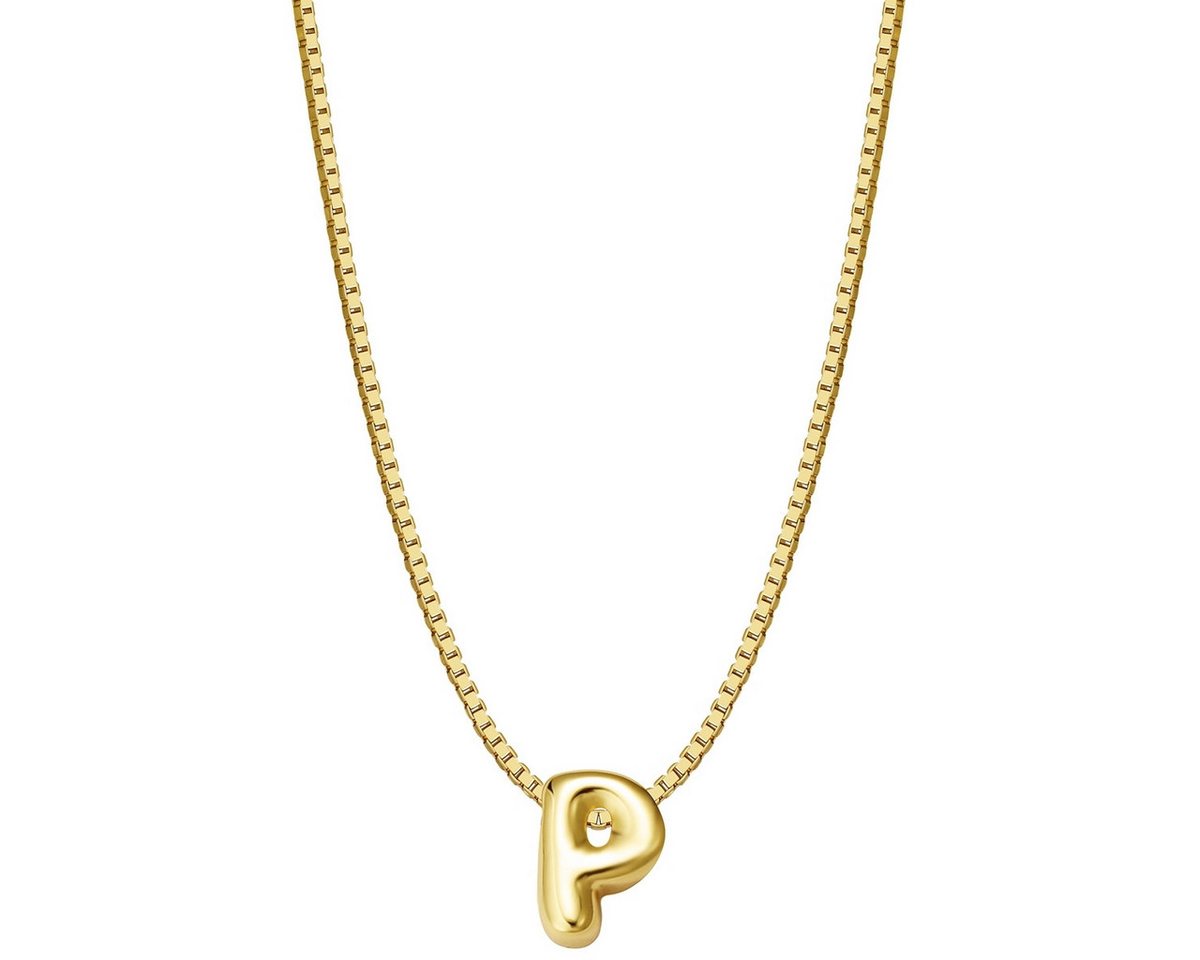 Glanzstücke München Silberkette Buchstabe P gelbgold von Glanzstücke München