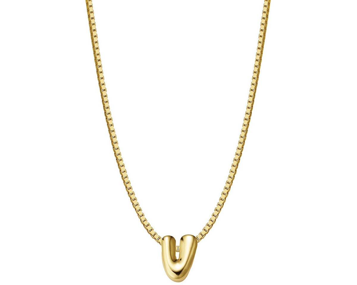 Glanzstücke München Silberkette Buchstabe V gelbgold von Glanzstücke München