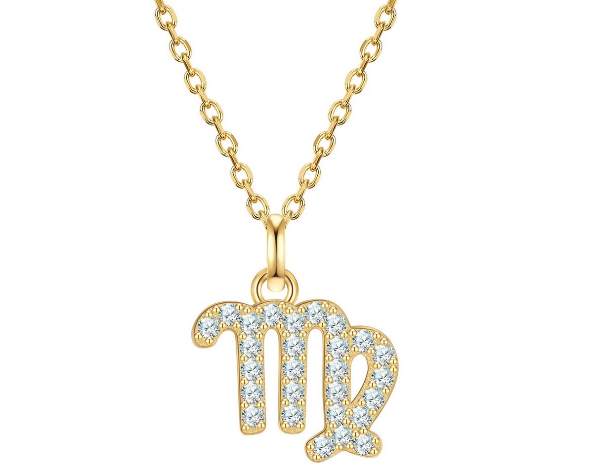 Glanzstücke München Silberkette Sternzeichen Jungfrau gelbgold von Glanzstücke München
