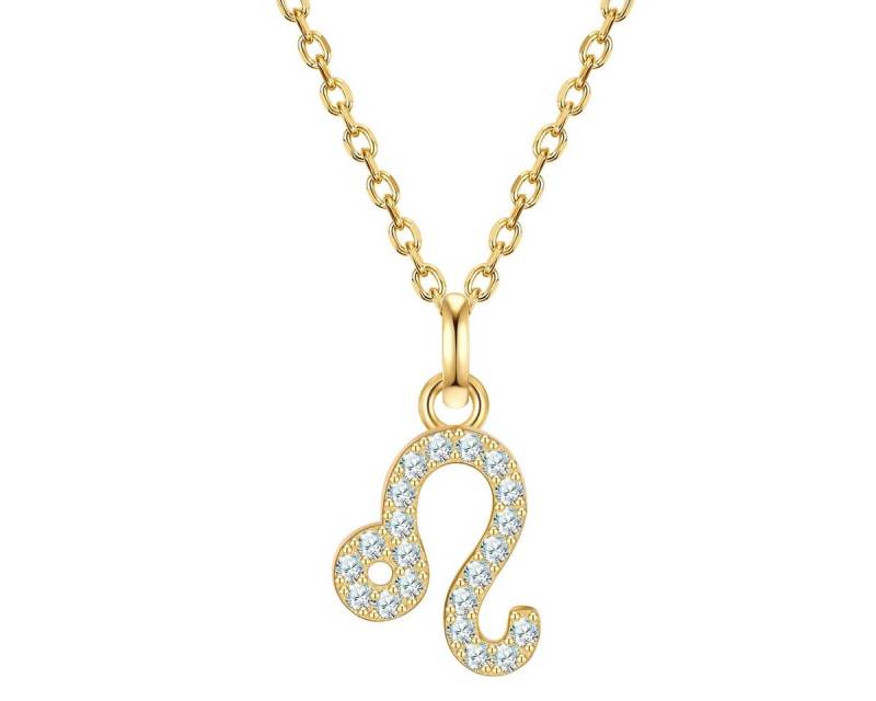 Glanzstücke München Silberkette Sternzeichen Löwe gelbgold von Glanzstücke München