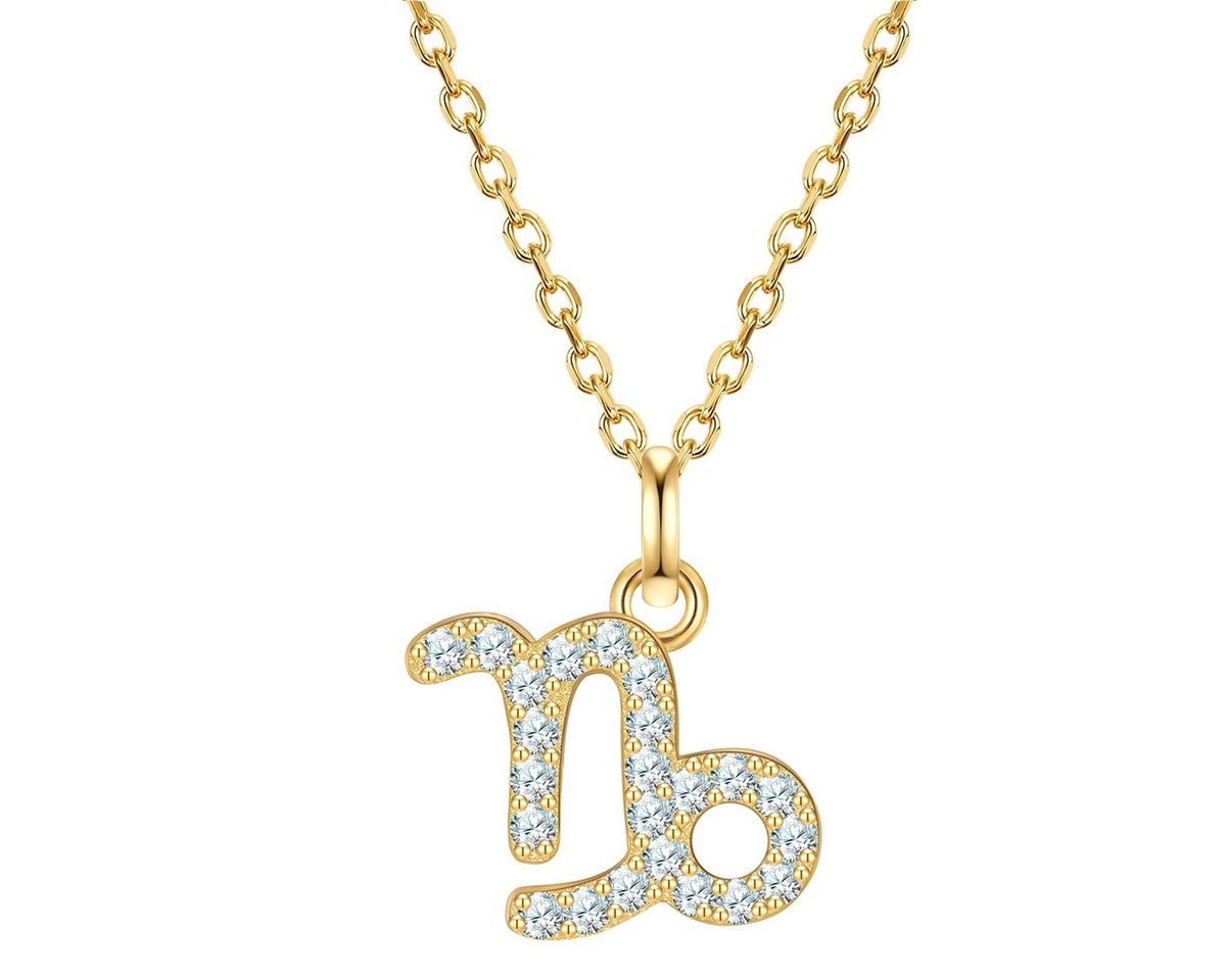 Glanzstücke München Silberkette Sternzeichen Steinbock gelbgold von Glanzstücke München