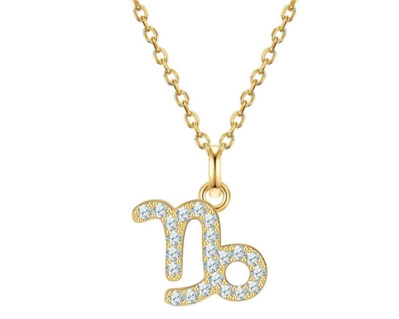 Glanzstücke München Silberkette Sternzeichen Steinbock gelbgold von Glanzstücke München