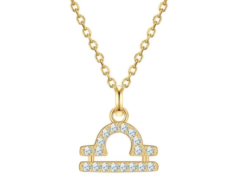 Glanzstücke München Silberkette Sternzeichen Waage gelbgold von Glanzstücke München